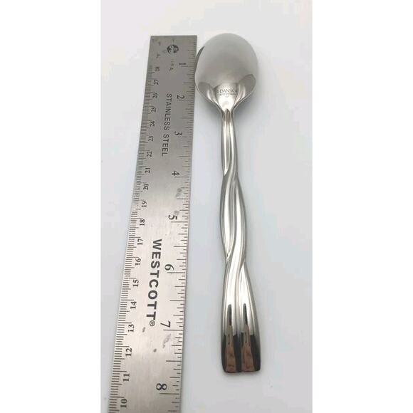 Dansk Aalto Dinner Spoon 18/10 Stainless Glossy Flatware Vietnam NOS - Picture 2 of 4